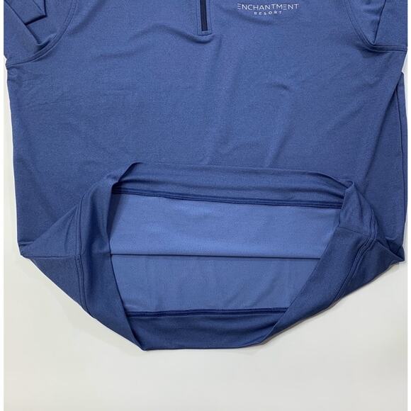 Peter Millar Sweatshirt Mens XL Blue Perth Melange Performance 1/4 Zip Golf LOGO - Picture 6 of 11